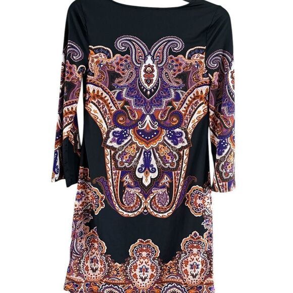 INC International Concepts Black Multicolor Mini Dress - Picture 3 of 8